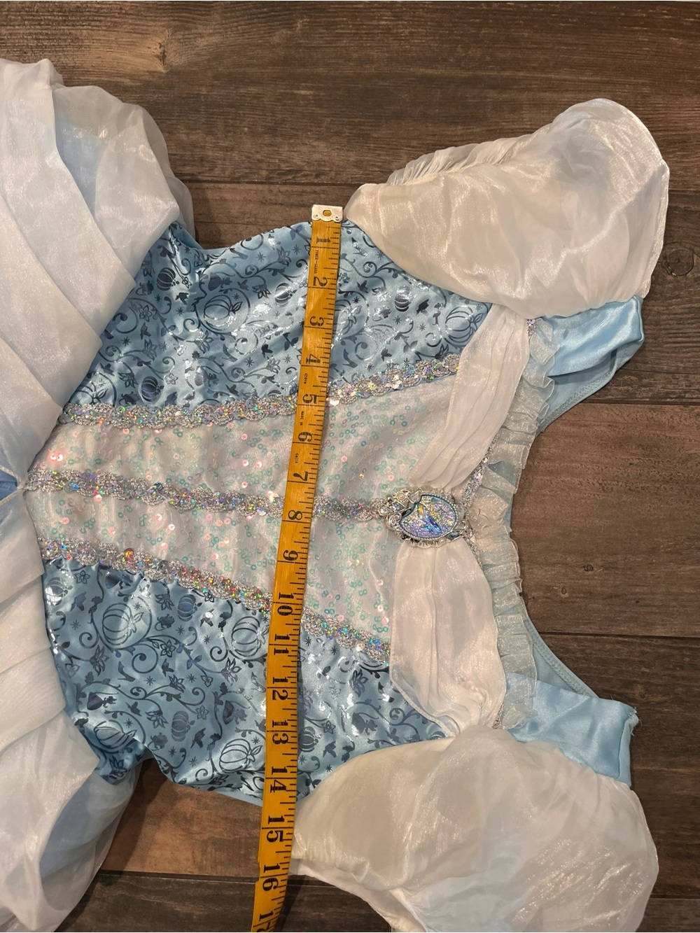 Disney Parks Cinderella Deluxe dress Puffy Skirt lined Eur Size Older Girl Sz13 - Picture 6 of 12